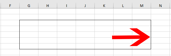 Right border in excel