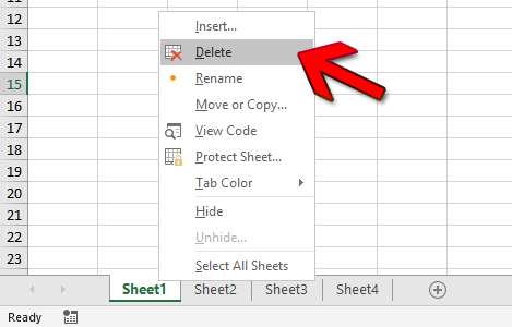Delete Sheets in Excel By Right Click