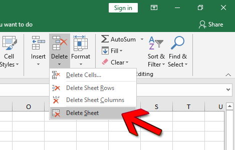 Delete Sheet From Home Tab