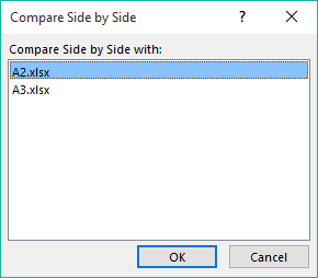 Compare Side By Side in excel