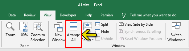 Arrange All Window in Excel