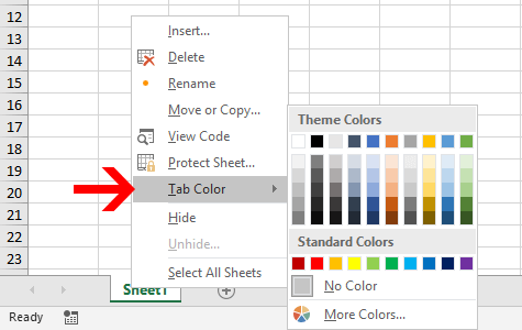 tab Color in Excel