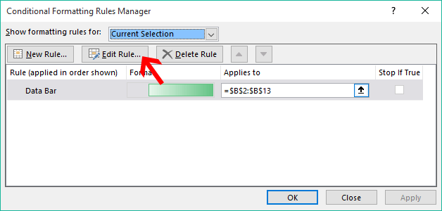 Conditional Formatting Rules Manager in Excel