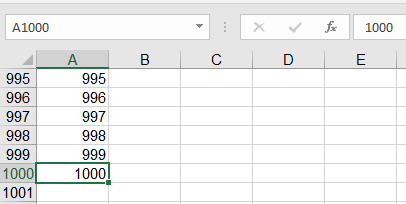 Row Number in Excel