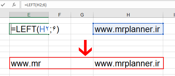 Left Function in Excel