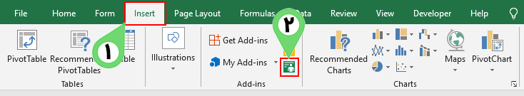 insert Add-ins in Excel