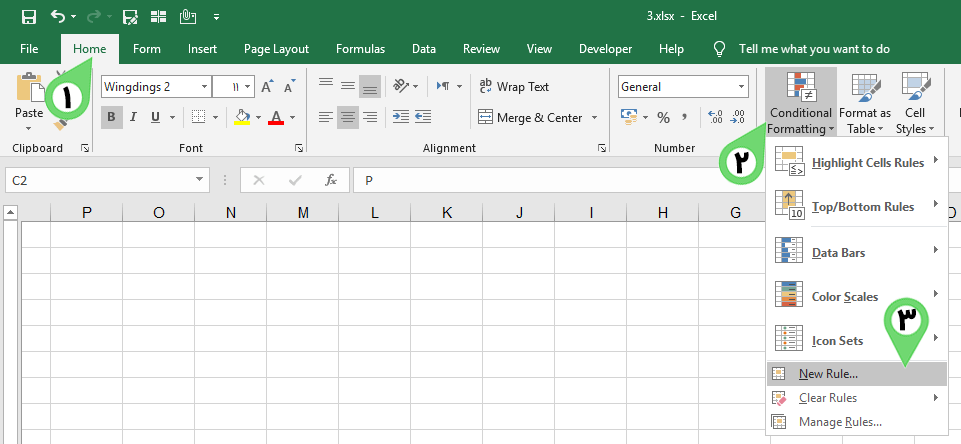 Use Conditional Formatting in in Excel
