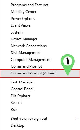 Select Command Prompt in Windows