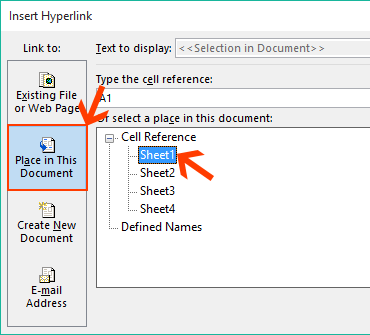 Insert Hyperlink in Excel