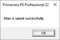 Alias saved is successfully