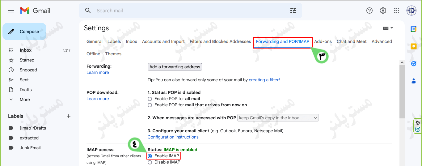 Forwarding and POP/IMAP in Gmail